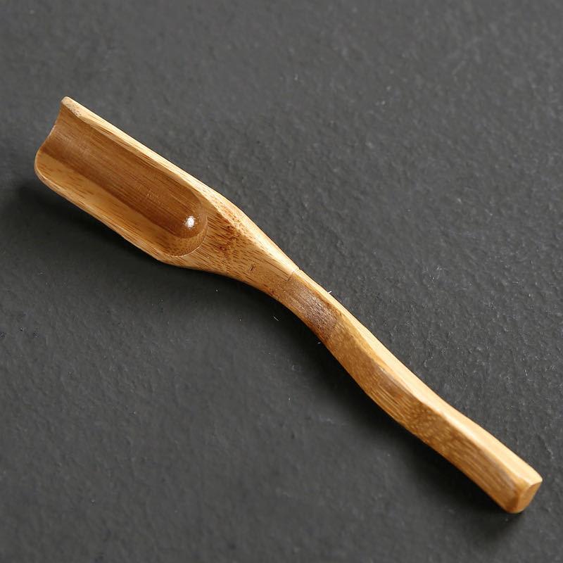 Tea Accessories Chinese Kong Fu Wooden Bamboo Tea Scoop Teaspoon Kitchen Supplies Tea Scoop Portable Teaware Accessories New