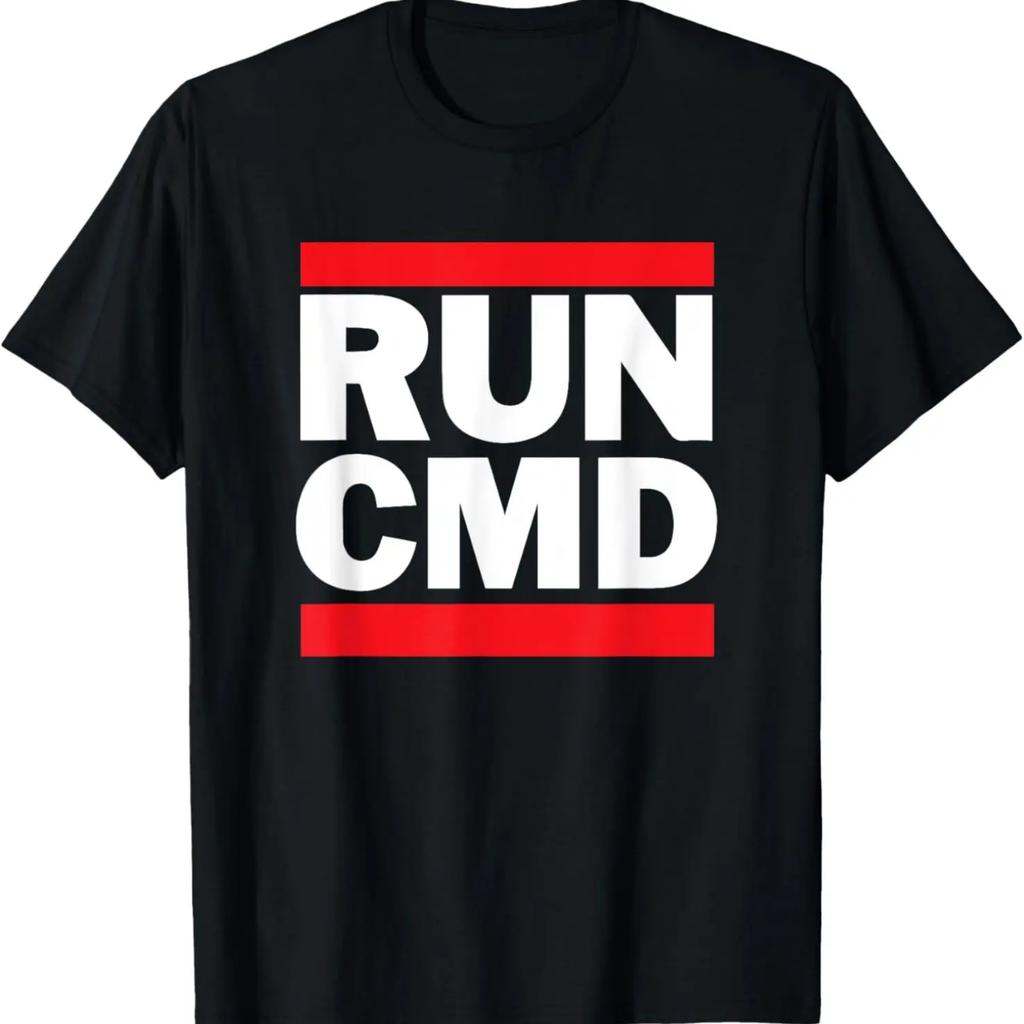 Maglietta Run-CMD Divertente Prompt dei Comandi Programmatore Informatico