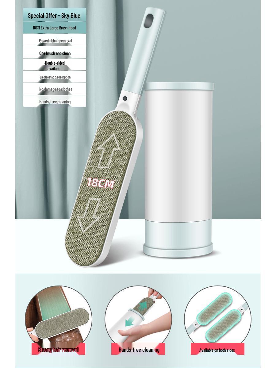 

Double-Sided Lint Remover & Wool Care Brush for Cashmere Coats небесно-голубой