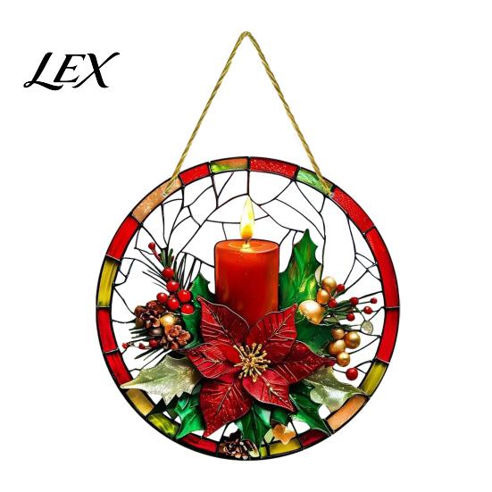 Acrylic Hanging Decorations Christmas Tree Ornaments, Festive Pendants with Lanyard for Holiday Ornaments Party Home Decoration, Indoor Scene