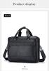 Shilaidun Men's Genuine Leather Cowhide Briefcase: Retro Casual Shoulder & Handheld Computer Bag