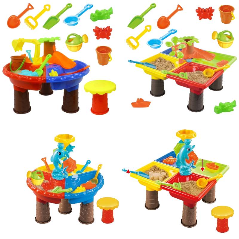 Table Beach Childrens Sand Pool Set Indoor Baby Water Dredging Tool Gift Box