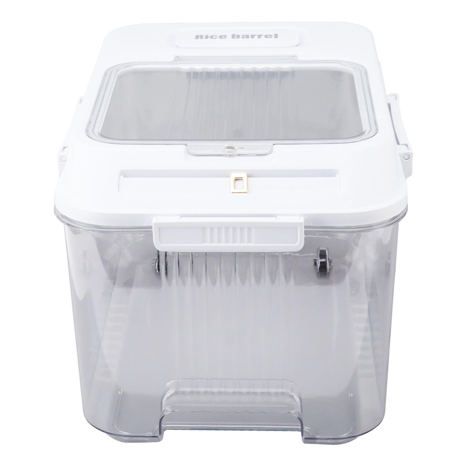 

Rice Storage Container Sealing Thickening Transparent Reusable Rice Container for Home L L