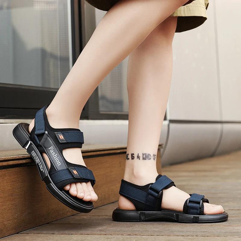 Fashion Mens Beach Sandals Summer Anti Slip Outdoor Hiking Shoes Casual Open Toe Male Slippers Lightweight