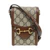 [Pre-Owned] Horsebit 1955 Logo Canvas And Leather Phone Bag - Very Good #BLQV7I