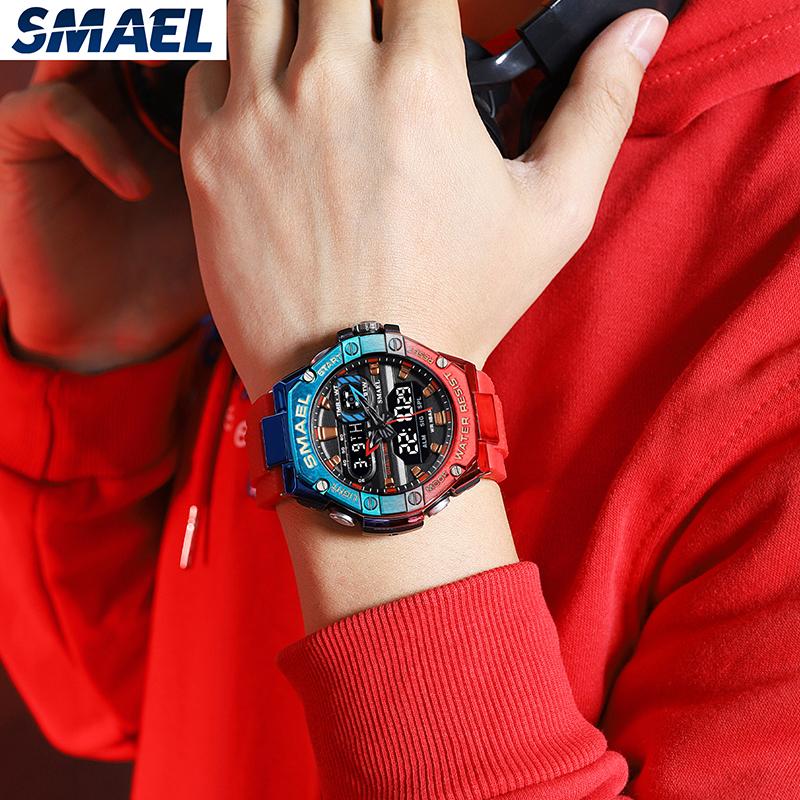 SMAEL 8066 Luxury Sport Men's Digital Watch with Stop Watch & Alarm Water Resistant Plastic Case