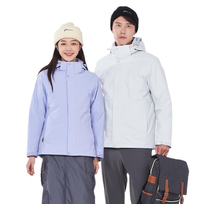 Men's and women's work clothes Gaotair heat-sealed jacket three-in-one waterproof group clothes winter down liner jacket