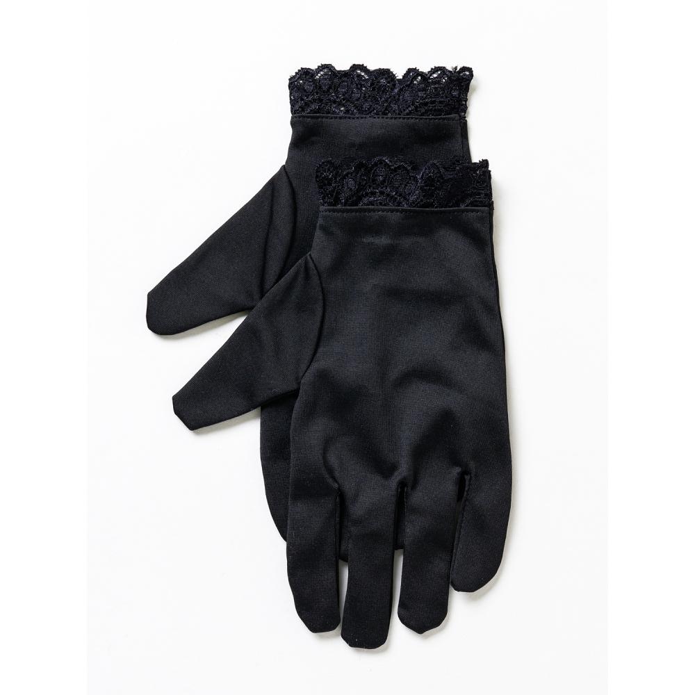 Daiso [Uv Protection Up To 80 ] Lace Uv Protection Gloves Black