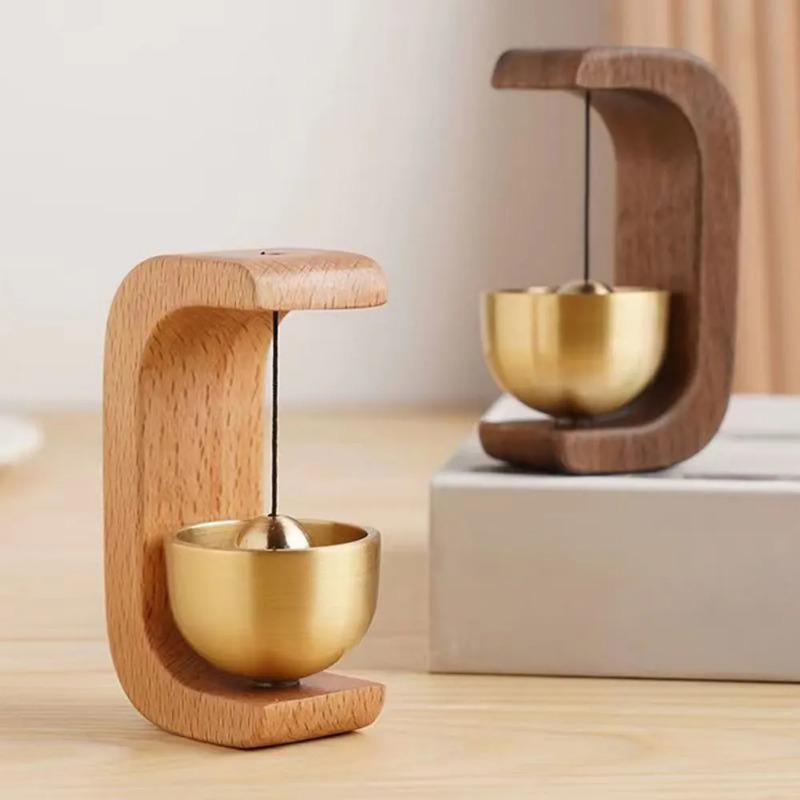 Sinos de vento de madeira japoneses, campainha sem fio, campainha de porta de entrada, sino de vento decorativo para abertura de casa, decorações penduradas