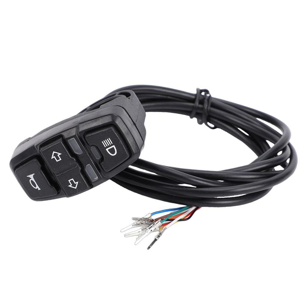 Headlight Turn Signal Horn Scooter Handlebar Control for Electric Bike Motorcycles ABS IP65 22mm Handlebar Size 1.5m Cable Le