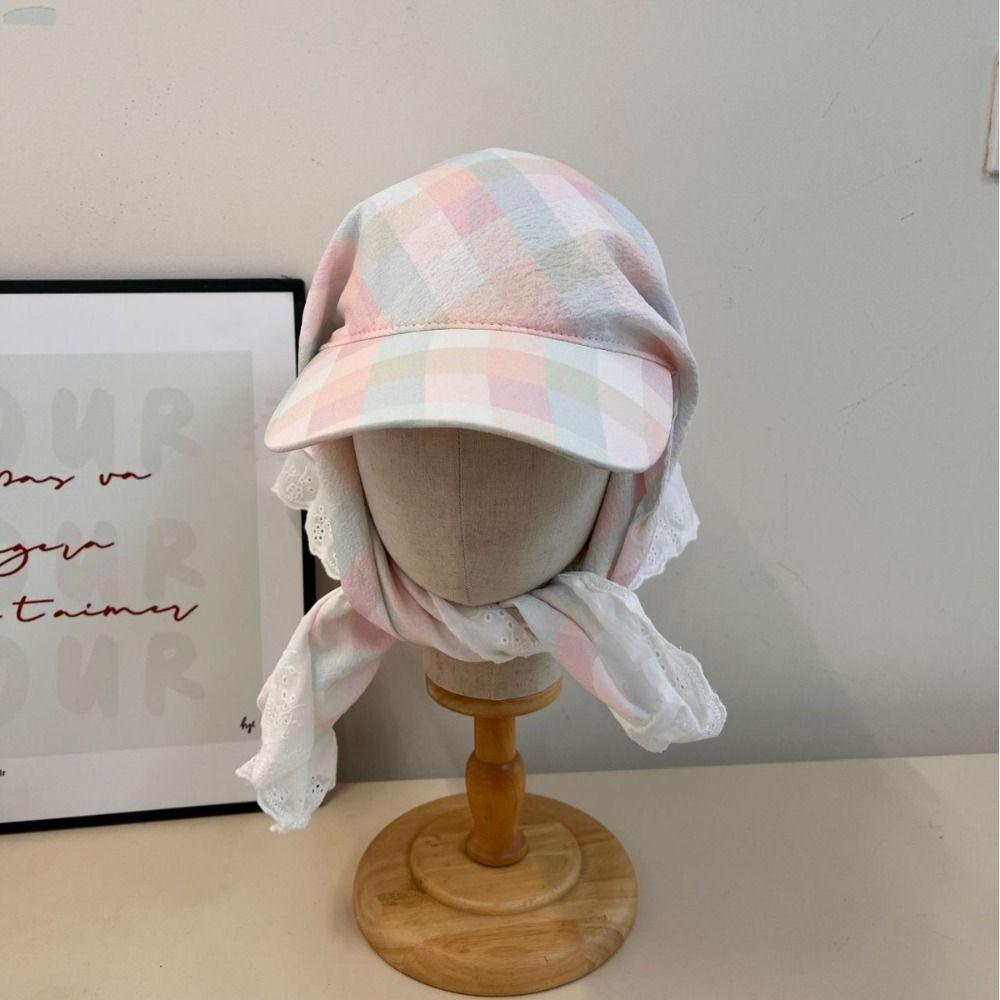 Dopamine Style Triangle Headscarf Hat Quick-drying Strappy Bandana Hat  Women