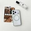 Color-changing magnetic suction is suitable for iPhone17promax transparent magnetic mobile phone case Apple 16 solid color anti-drop protective case.