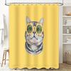 Cat Shower Curtain Cute Pet Bathroom Decor Funny Animal Pattern Waterproof Liner for Home