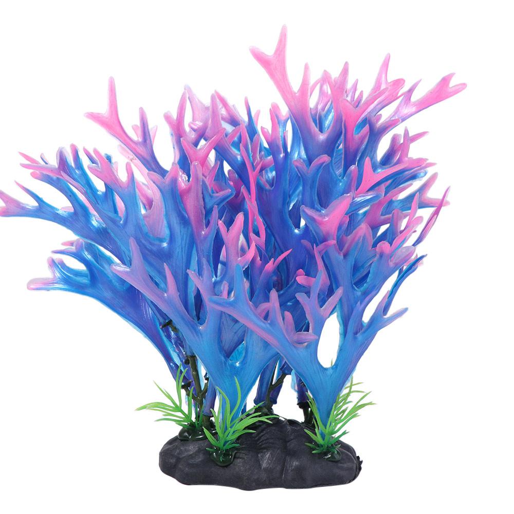 Water Grass Mini Artificial Aquatic Plants Simulation Plastic Antlers Coral Grass Lifelike Underwater Aquatic Plants Home