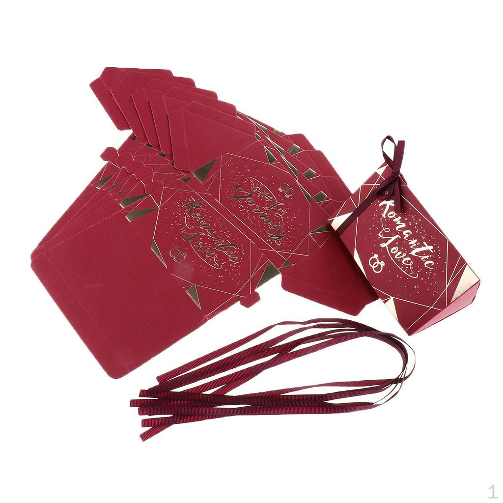 

6 Pieces Bronzing Red DIY Creative Wedding 13 x 7.8 x 6.8cm
