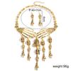 New Halloween Jewelry Gothic Punk Vintage Metal Ghost Hand Skull Necklace and Earring Set for Women Party Accessories
