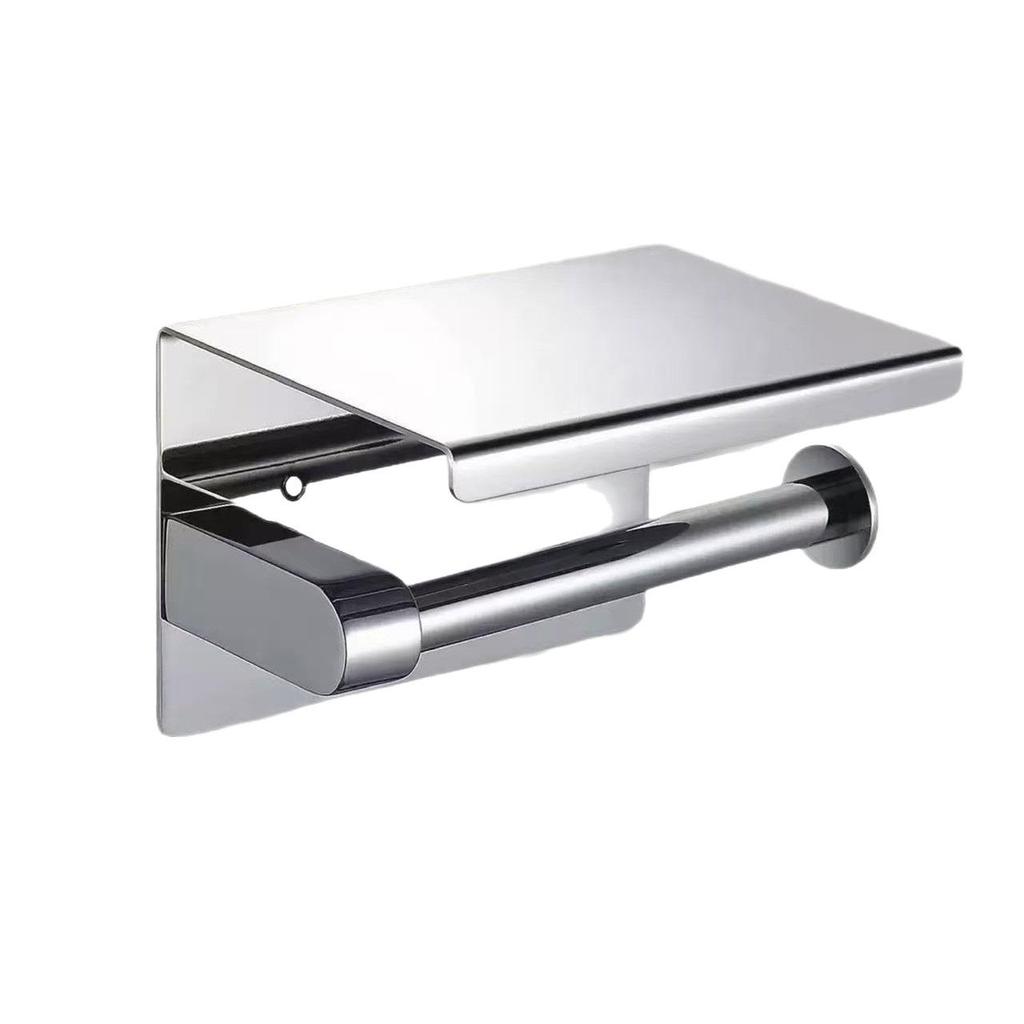 No-Drill Stainless Steel Hotel Toilet Paper Holder 304