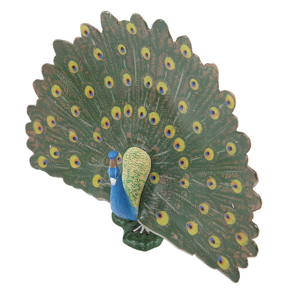 Lifelike Simulation Wild Bird Toy Model Table Decorative Ornament Decor Household(Peacock)