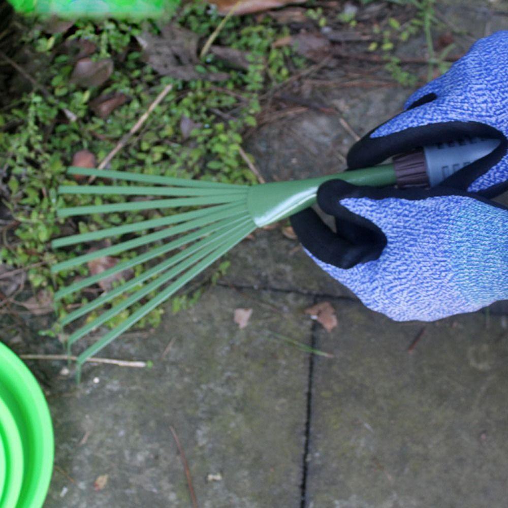 Comfort Grip 9Teeth Garden Rake 15.5 Inch Hand Rake Garden Fork Grass Rake  Yard