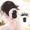 Lace Hair Tie Hair Bun Claw Clip with Hair Band Wig Hair Clip New Hairpiece  Women