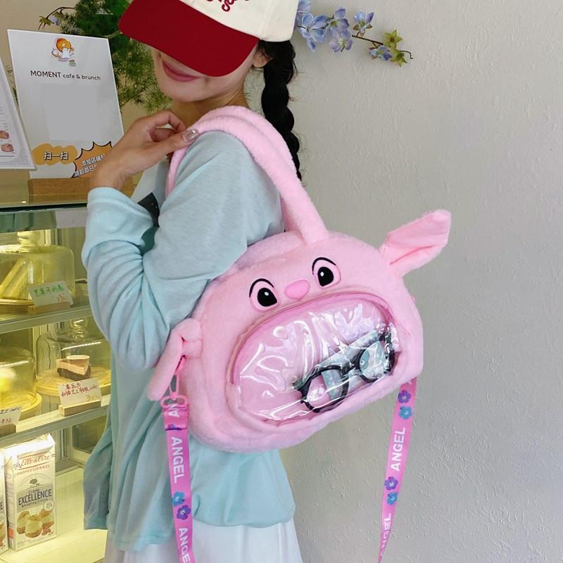 Stitch Fashionable Lilo Plush Girl Bag Large Capacity Material Daily Occasion