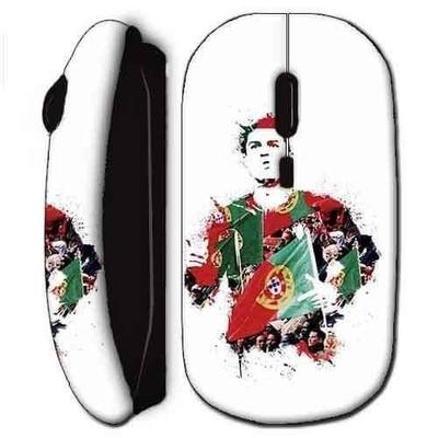Wireless Mouse - Cristiano Ronaldo - Football Black - USB Wifi - Compatible Mac and PC - Black