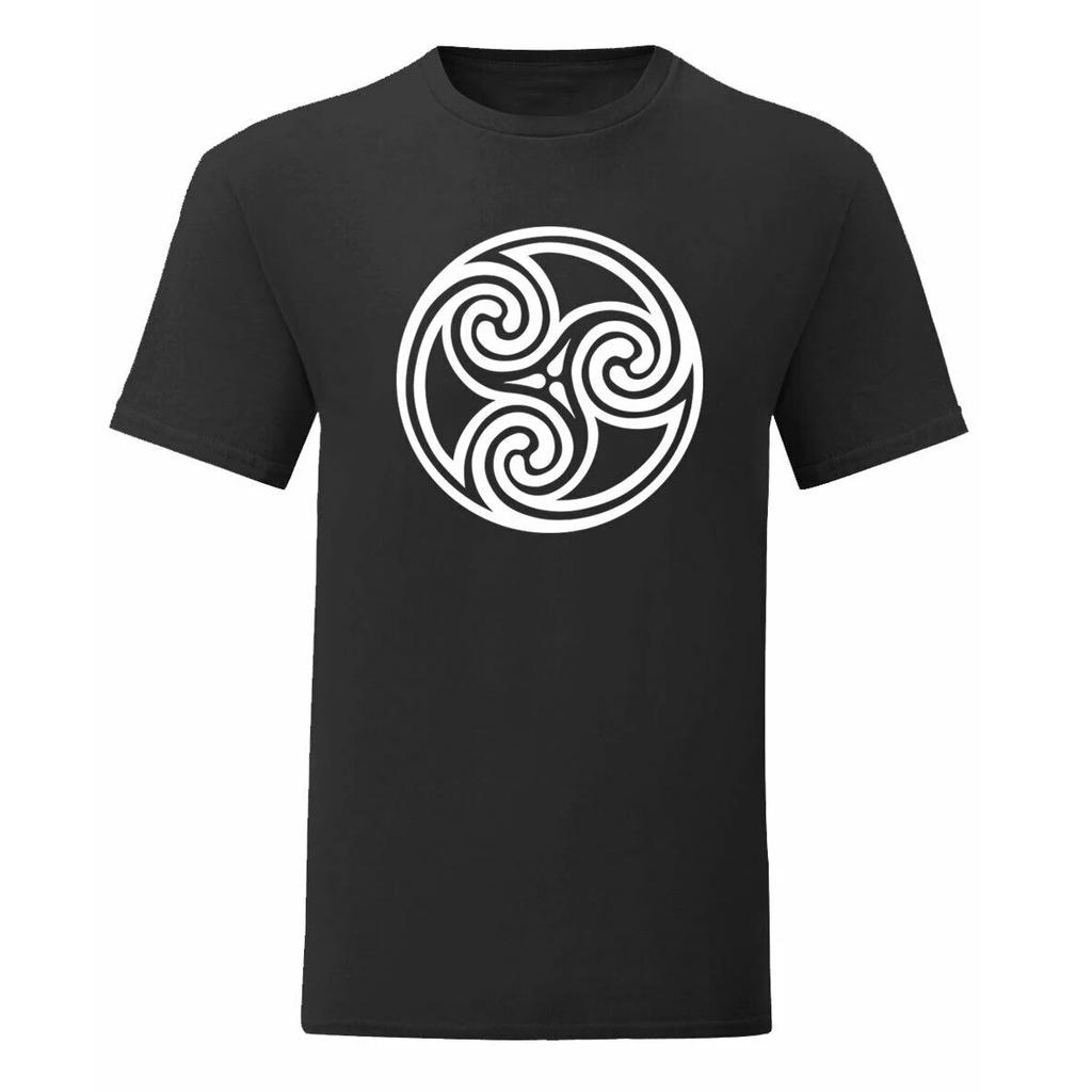 Celtic Triple Spiral Symbo T Shirt New 100 Cotton Short Sleeve ONeck Tshirt Casual Clothing Mens Top