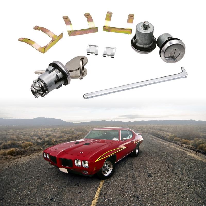 Car Door Lock Core Kit with 2 Keys, 654394765282 Hardware Set for Worn Lock Parts, Vehicle Restoration and Repair Service Use