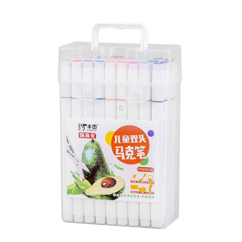 Dual Head Washable Marker Pen Set Student Art Drawing Stationery Supplies