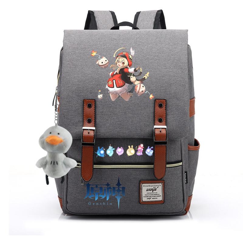 Yuanshen male and female students schoolbag anti-theft large-capacity backpack men's bag computer bag