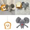 Cute Funny Cartoon Bread Thief Mouse Plush Toy Doll Pendant For Young Adults