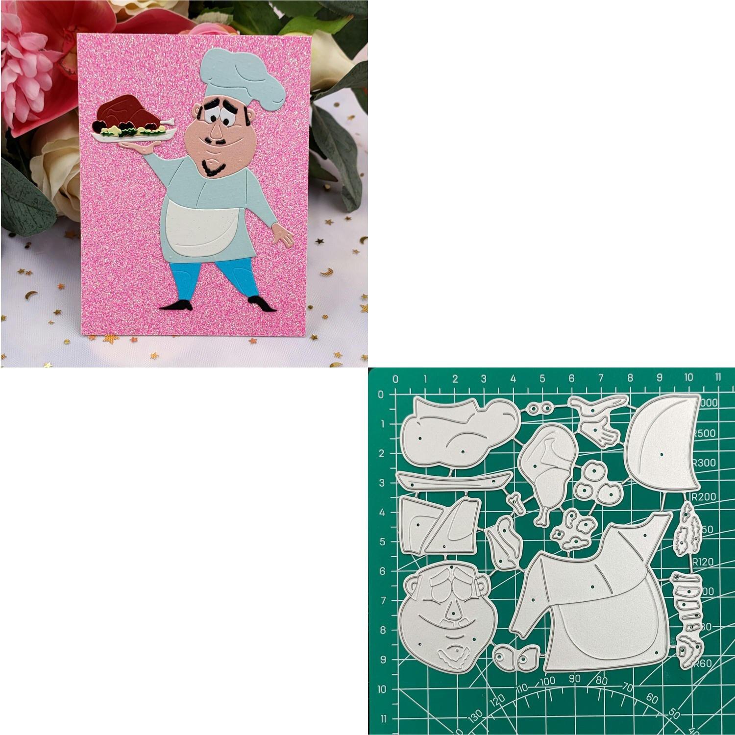 

Cooking Gourmet Chef Metal Cutting Dies Stencils for DIY Scrapbooking/Photo Album Decorative Embossing Paper Cards