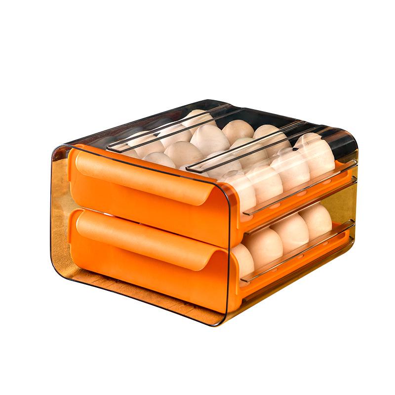 Double-Layer 32-Grid Transparent Egg Storage Box