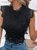 2026 Summer Hot Selling Sexy Hollow-Out Geometric Pattern Women's Lace Chiffon Top