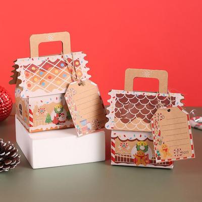 Christmas Treat Boxes 50 Pieces Goodie Container House Shaped Holiday Bakery Box For Candy Chocolate Party Supplies Holiday