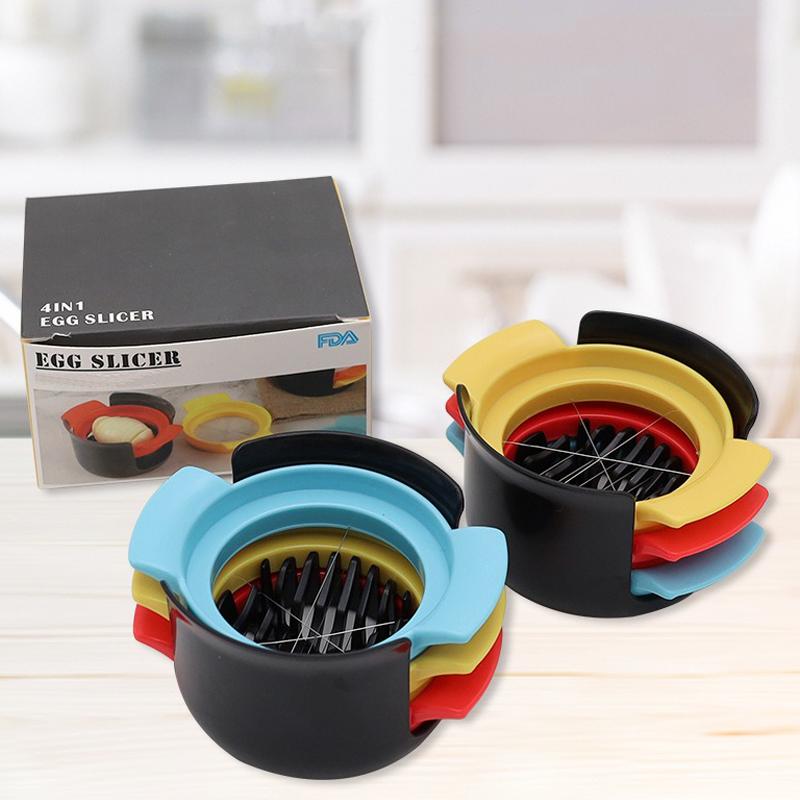 Kitchen Gadgets 3-in-1 Multi-functional Stainless Steel Egg Cutter Korean Egg Cutter Cutter Cutter