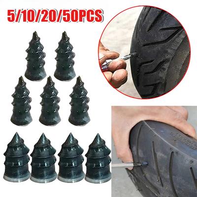 Kit di riparazione pneumatici a vuoto, kit di chiodi per ruote di auto, moto, scooter, strumento di riparazione pneumatici senza camera d'aria in gomma, chiodi per riparazione pneumatici senza colla