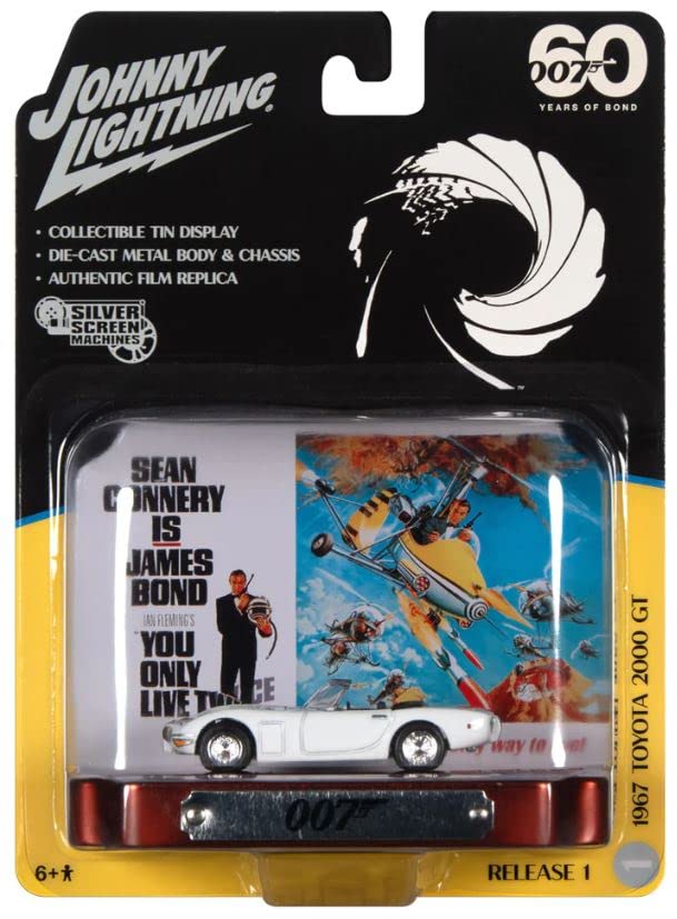 Johnny Lightning James Bond Toyota 2000GT 1967 White Only Live JLSP305 1/64 "You Twice" [Used]