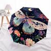 Butterfly,Night Garden Automatic Folding umbrella Compact 8 rib Design,Unique Style,Suitable for Everyday Outdoor Use,Perfect Gift for