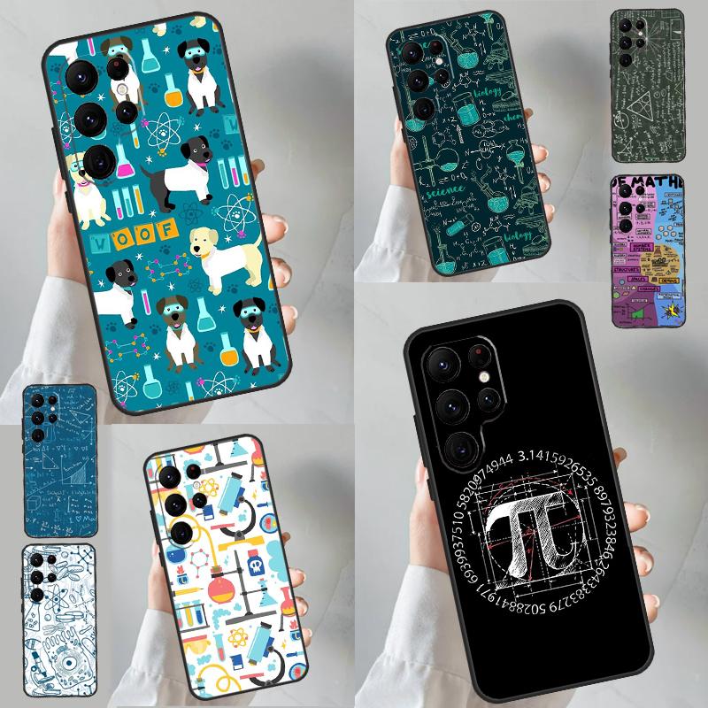Symbol Math Science Physics Formulas Case For Samsung Galaxy S22 S23 S24 Ultra S8 S9 S10 Plus Note 10 20 Ultra S20 S21 FE Cover