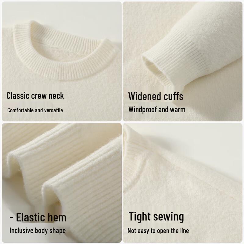 JEEP Men's Winter Fleece-Lined Pullover Sweater