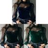 Elegant Polyester Blouse With Ruffle Long Sleeves For Office And Casual Wear