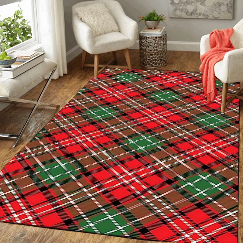 1Pc Christmas Candy Cane Rug Office Carpet Indoor Outdoor Doormat Nonslip Soft And Comfortable Living Room Christmas Halloween Gift D91815
