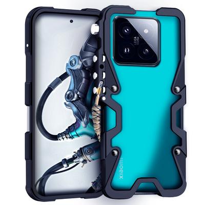 Armor Screw Metal Frame Shockproof Cover For Xiaomi 14 13 Pro 13t 13 Ultra Aluminium Bumper Cases Heavy Duty Fundas