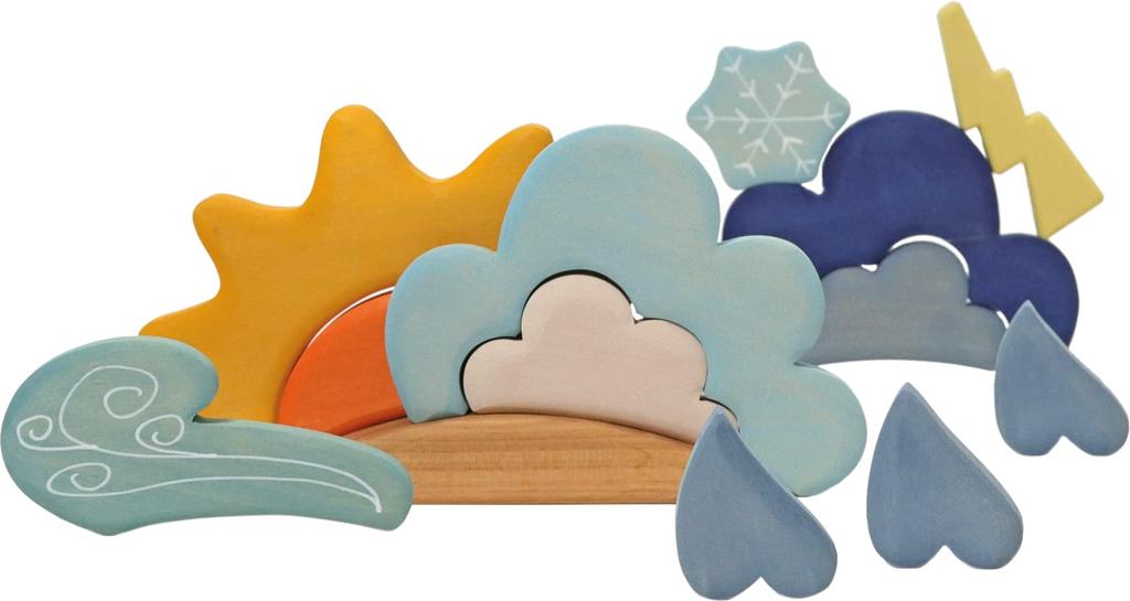 Grimm's GRIMM'S Weather Blocks SH10678, Educational Building Blocks for Interior Decor and Play.
