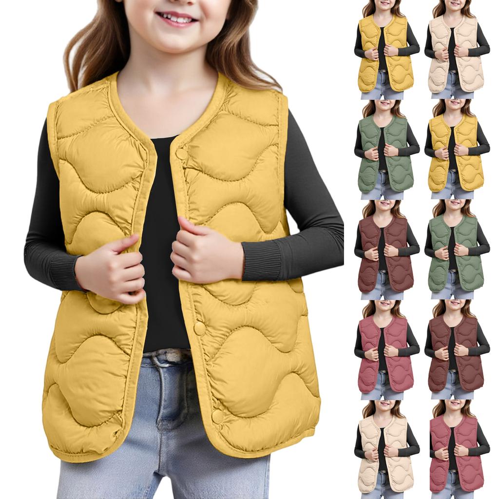 Kids' Winter Vest - Cotton Padded Sleeveless Jacket