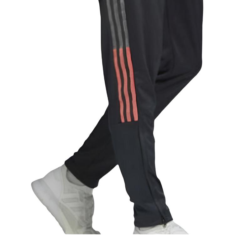 adidas Travel Series Striped Quick-Dry Comfortable Knitted Sports Pants Men Bottoms Gray FR3957