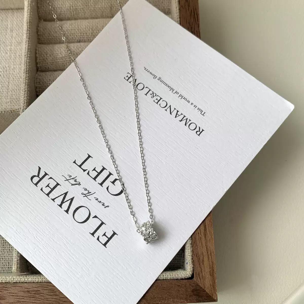 Серебряный кулон S925 с инкрустированным камнем на цепочке-колье - Элегантная и универсальная цепочка на ключицу Platinum Little Waist Necklace