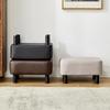 Modern Fabric Shoe Stool - Solid Wood Footrest for Sofas & Entryways