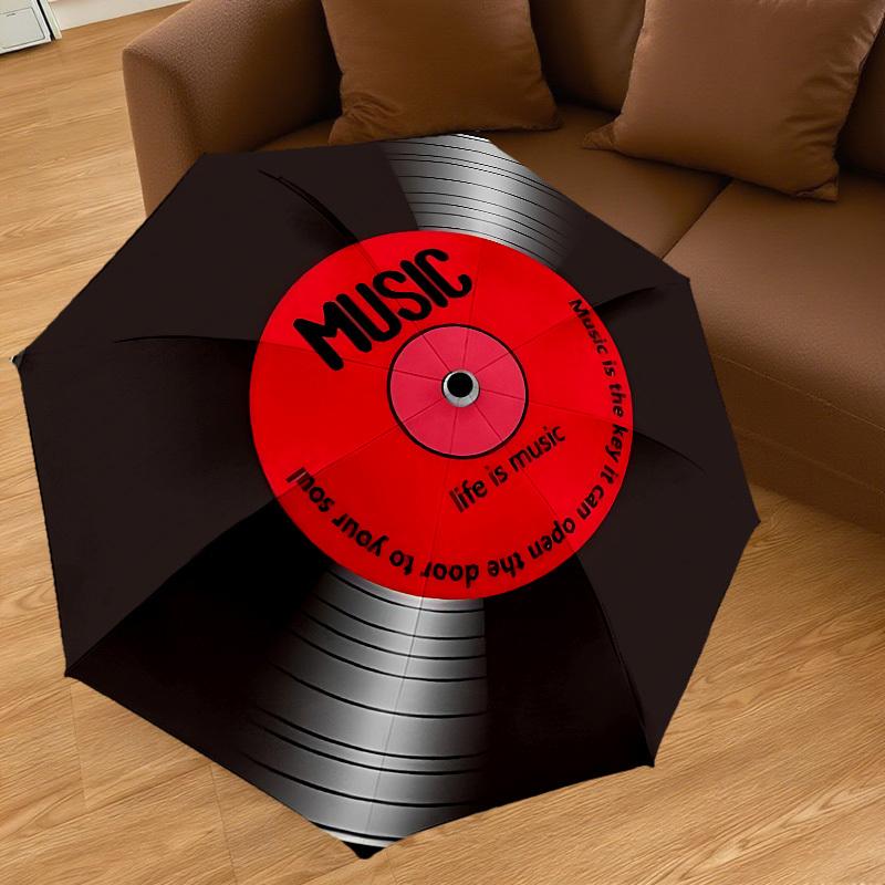 1 Stück Musik Leben Automatischer Öffnungs-/Schließschirm mit Windschutz, Stabiles Dach mit 8 Speichen, Langlebige Speichen, Modisches Design, 1260a